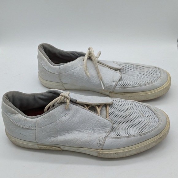 Nike Air Jordan Grown Low White Perforated Leather Trainers Men's 11 - Picture 2 of 9